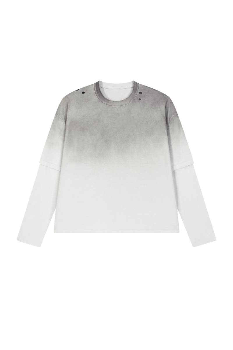 Women's  100% cotton Vintage Wash Gradient Relaxed Pullover