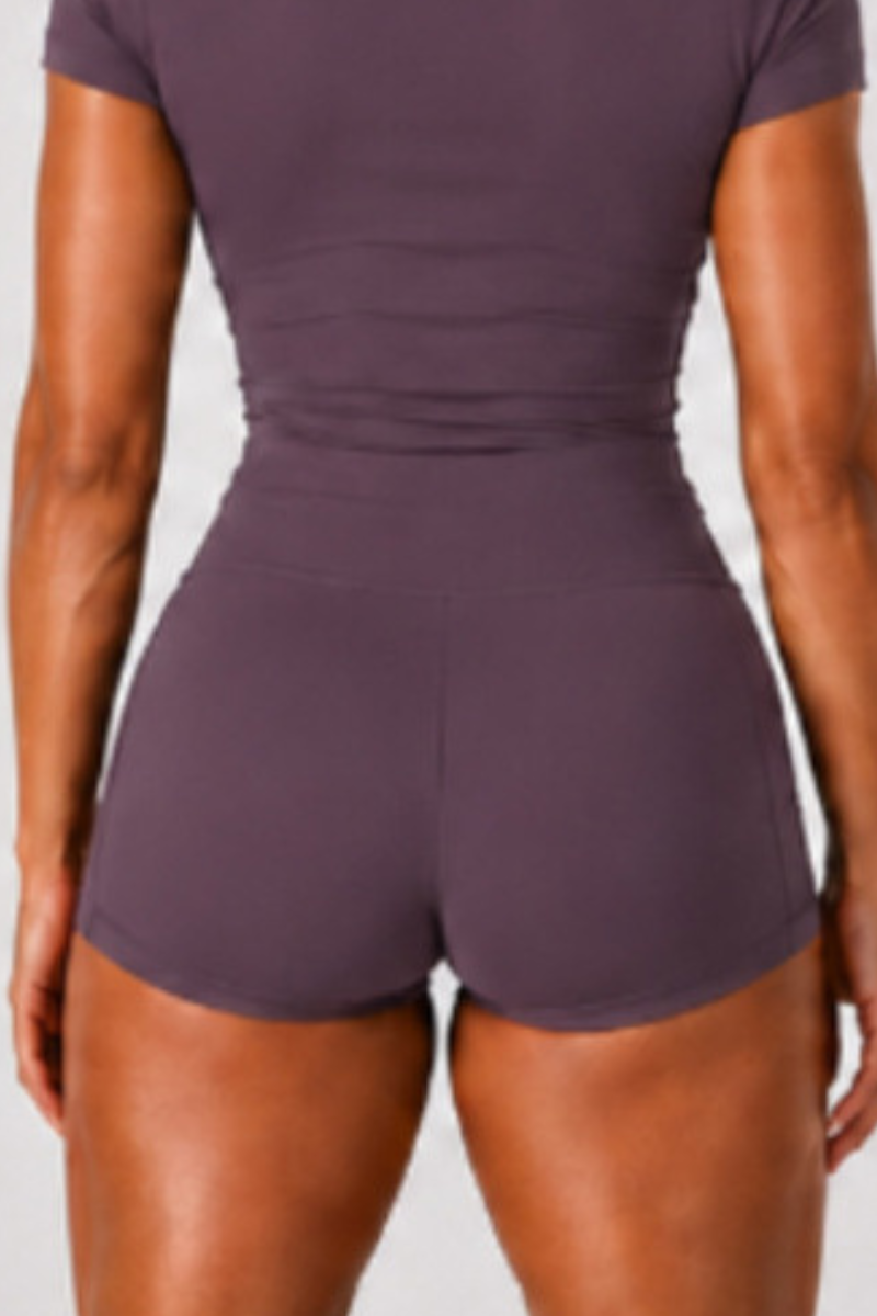 Women's Athletic Side Pocket Solid Yoga Shorts