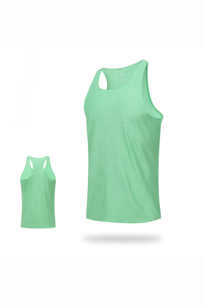 Men's Summer Lightweight Racerback Breathable Mesh Running Tank Top