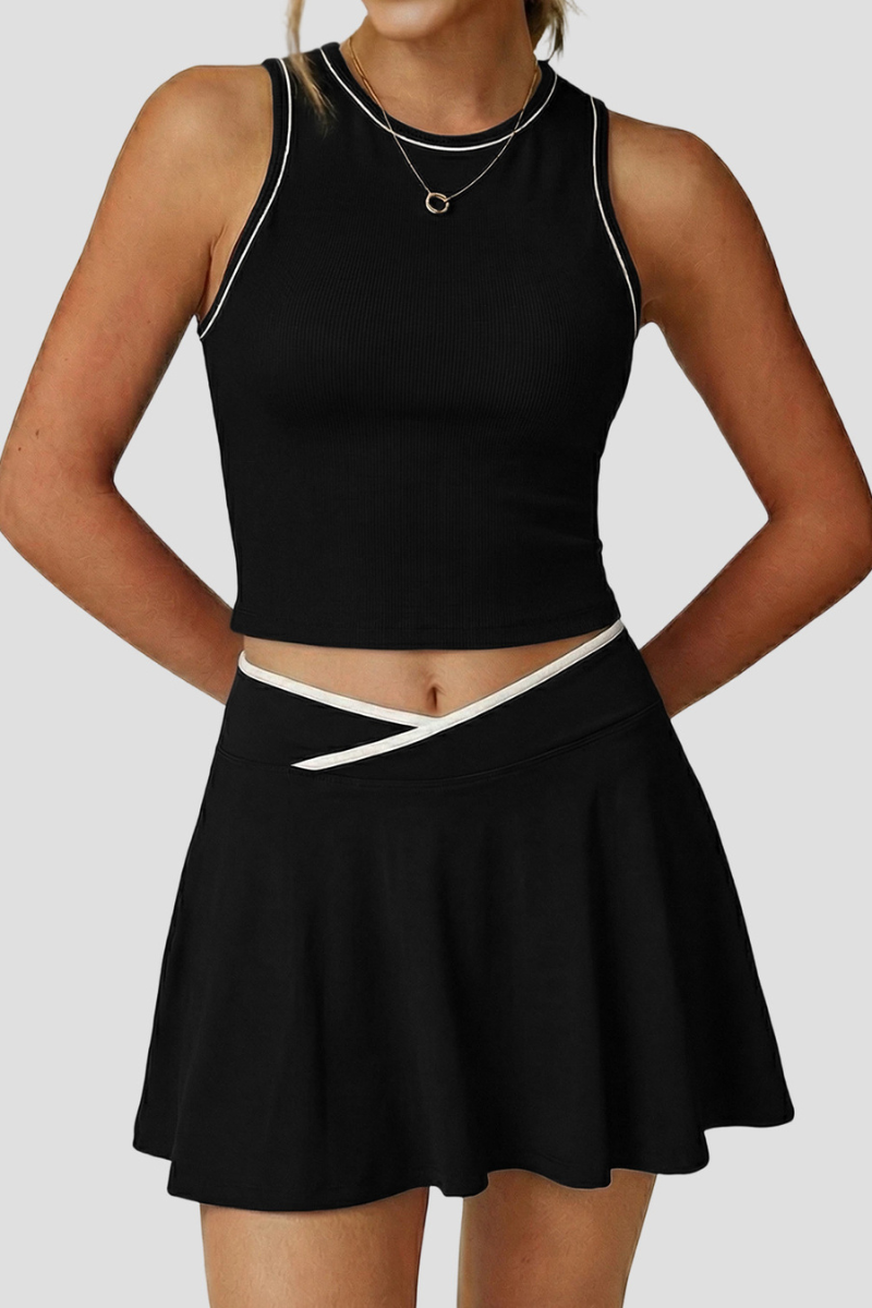 Women's Athletic Set :Tank Top And  Skirt