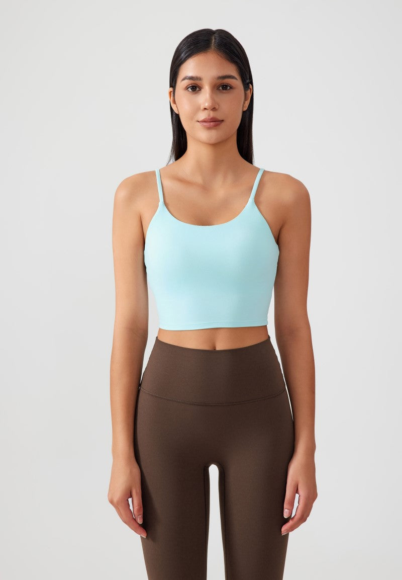 Women Gathering Anti-Shock One Cup Back Fitness Yoga Exercise Camisole Top
