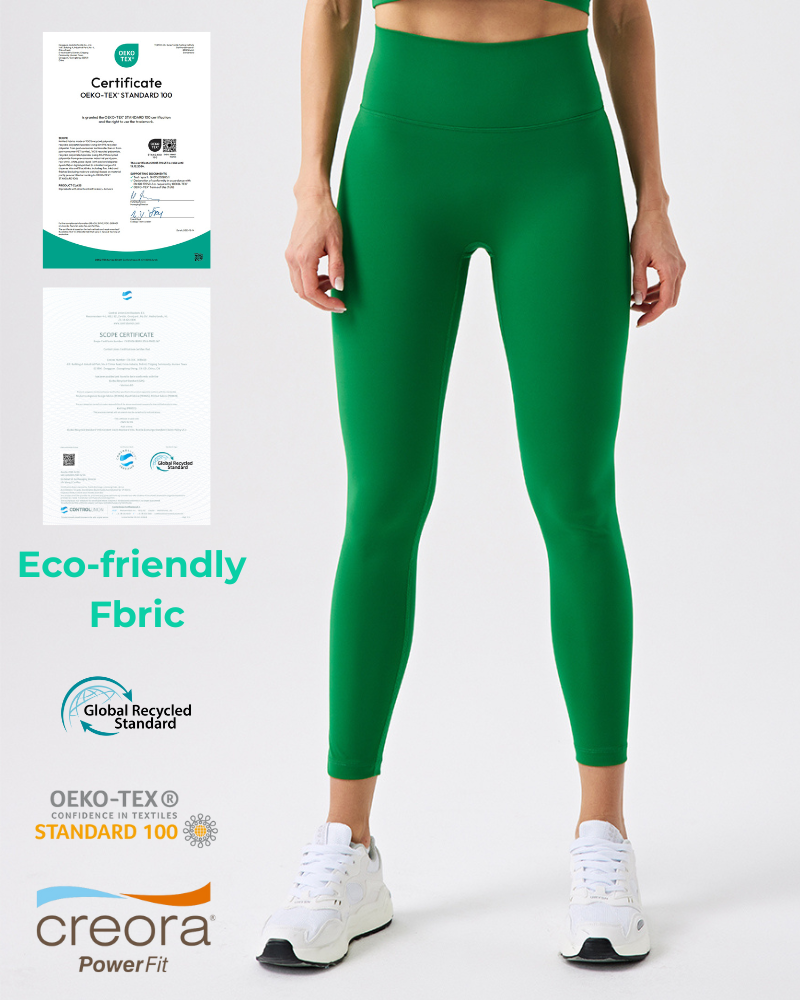 Women Eco Nylon Tummy Tuck High Waist Fitness Running Yoga Exercise Leggings