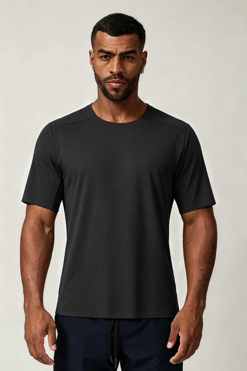 Men's Summer Color Block Seamless Cooling Quick-Dry T-shirt