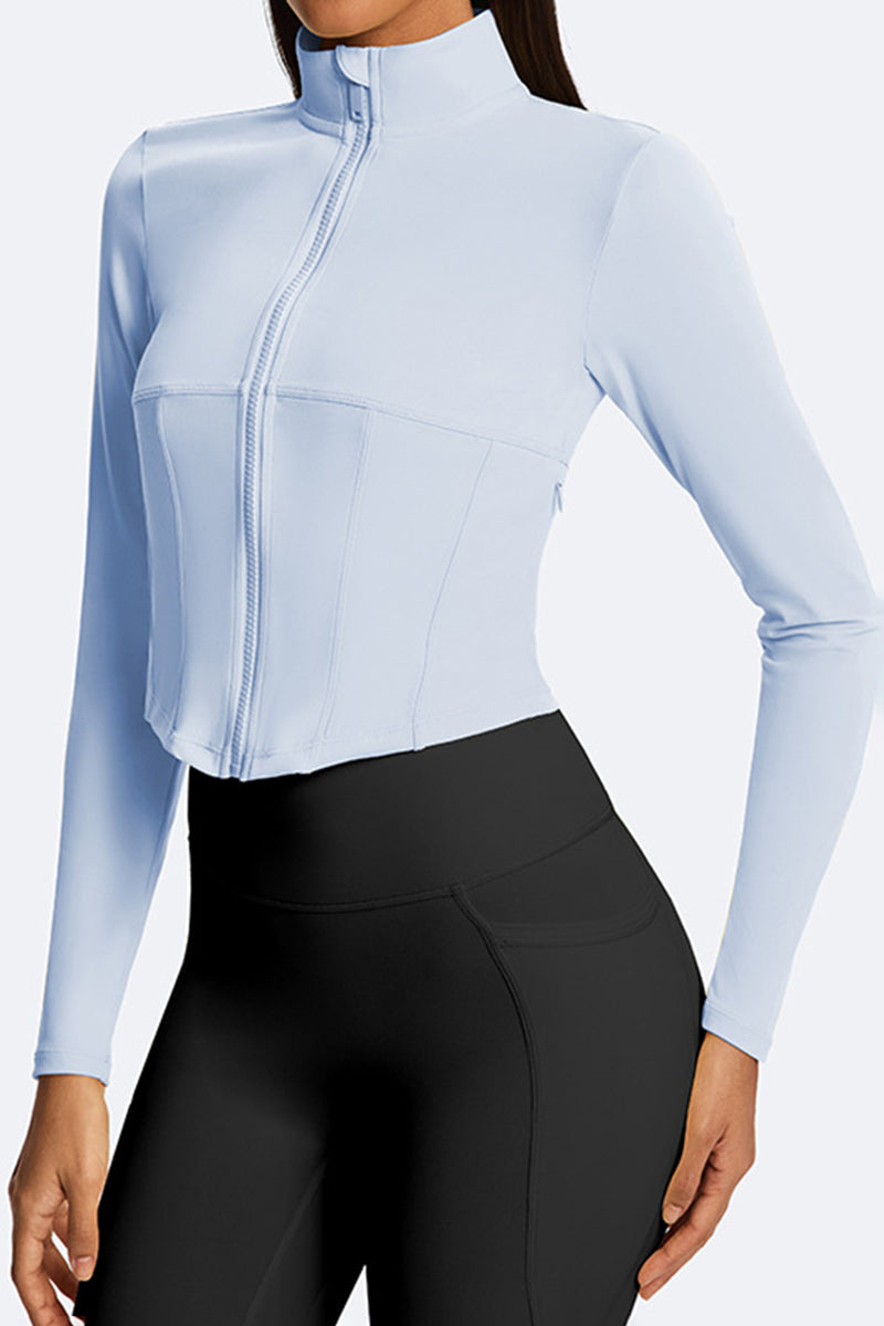 Women Contoured Zip Fitness Top