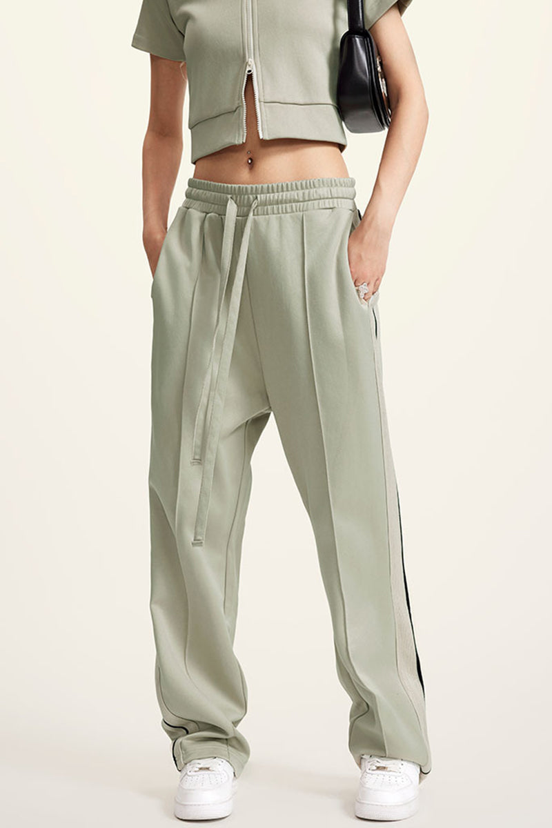 Sports Pants with Side Stripes - Elastic Joggers for Training & Casual