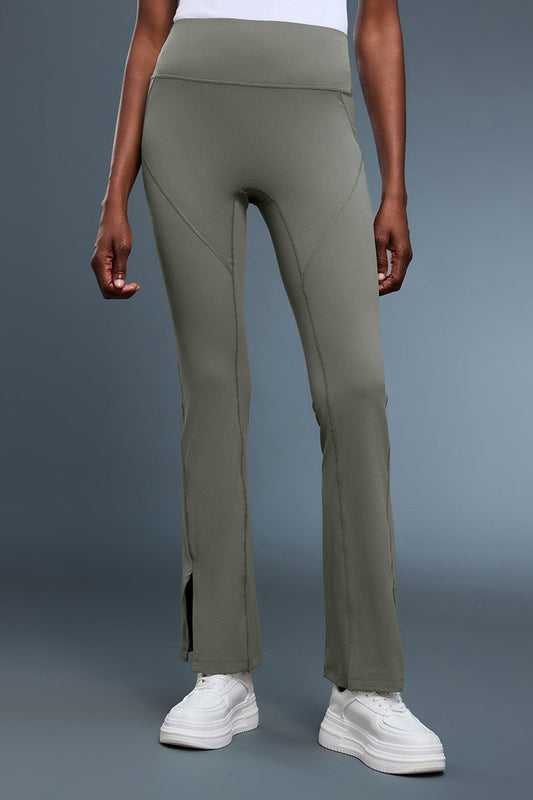 Women High-Waisted Shaping Flared-Leg Naked-Feel Yoga Running Pants