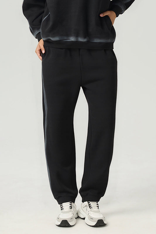 Unisex Retro Fleece Straight-Leg Sweatpants