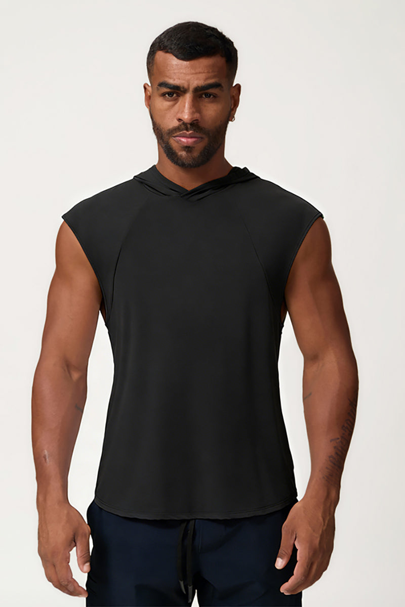 Men's Summer Quick-Dry Cool Sleeveless Hooded Tank Top