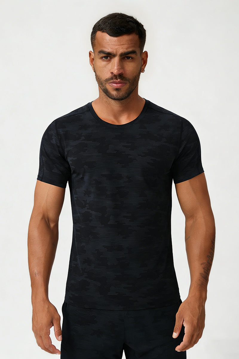 Men's Summer Cooling Lightweight Round Neck Sport T-shirt