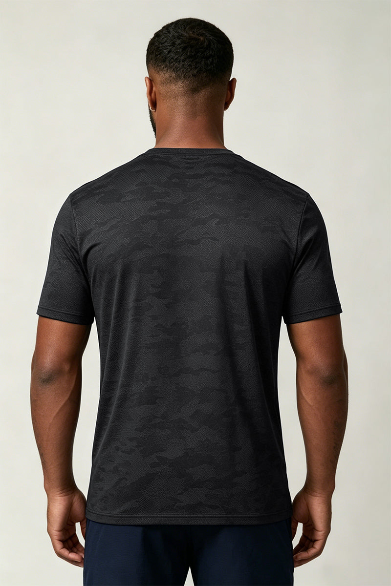 Men's Summer Camo Jacquard Quick-Drying Gym T-shirt