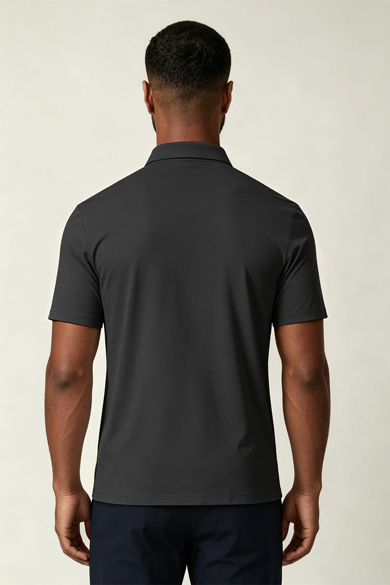 Men's Casual Collared Polo Cooling Quick-Dry Solid T-Shirt