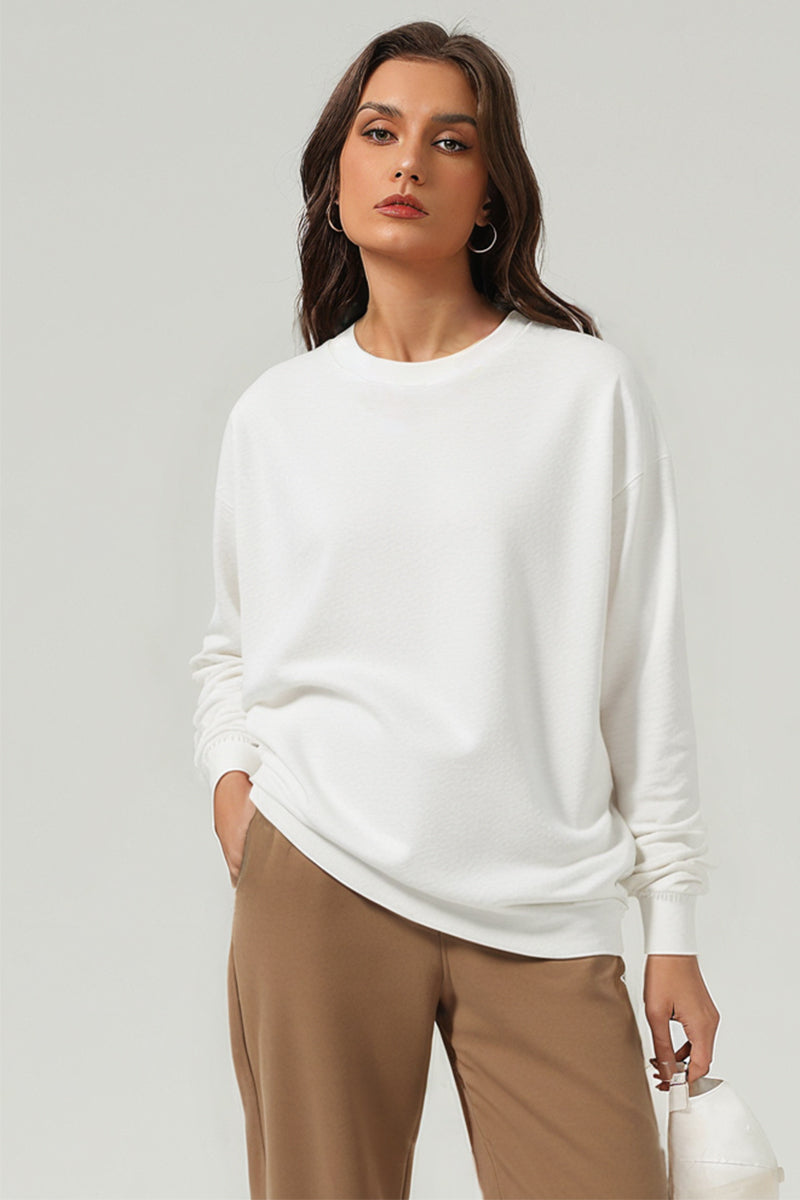 Unisex Heavyweight Retro Long Sleeve Tee: Washed Vintage Loose Fit