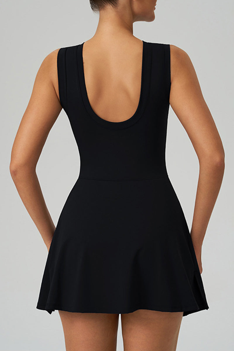 Women Fake Two-Piece Sports Dress