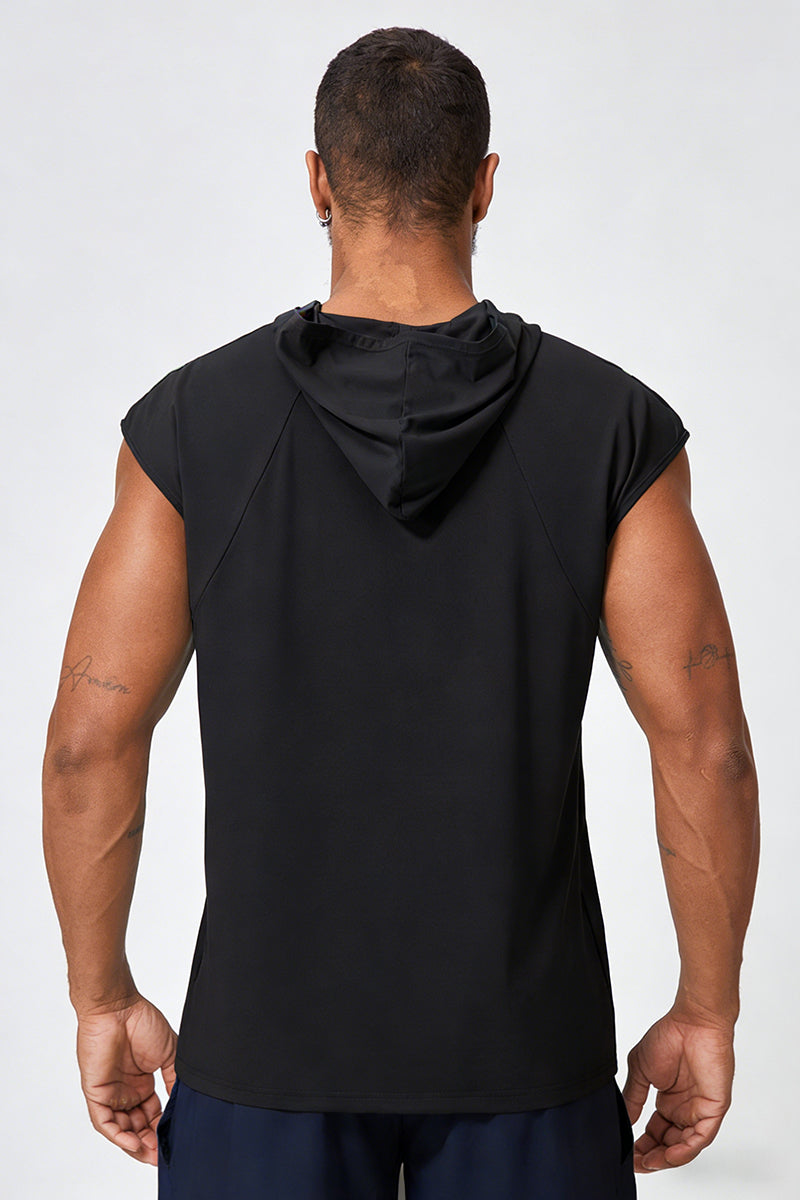 Men's Summer Quick-Dry Cool Sleeveless Hooded Tank Top