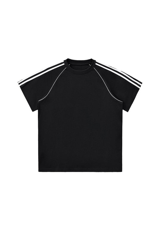 Men's Cotton Athletic Color-block Patchwork T-shirt