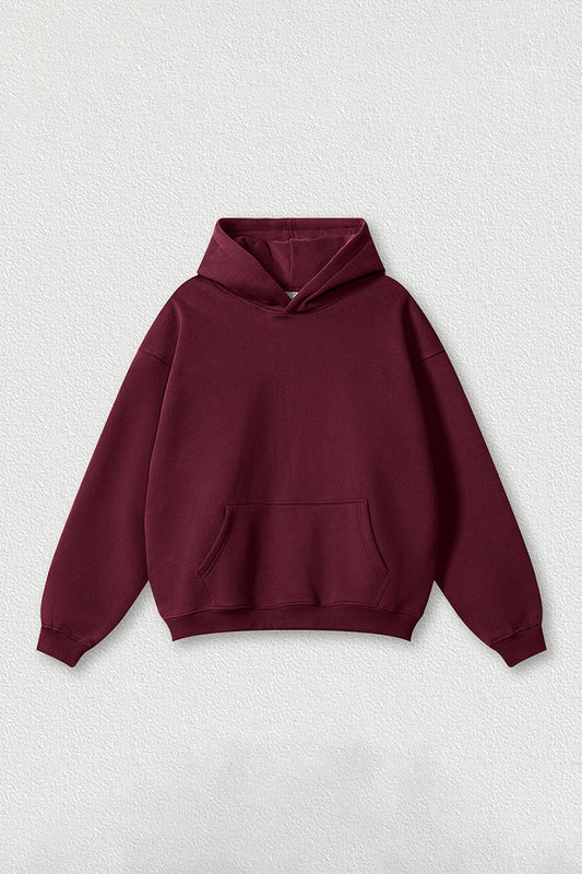 Loose-fitting plus-size thickened velvet hooded sweatshirt