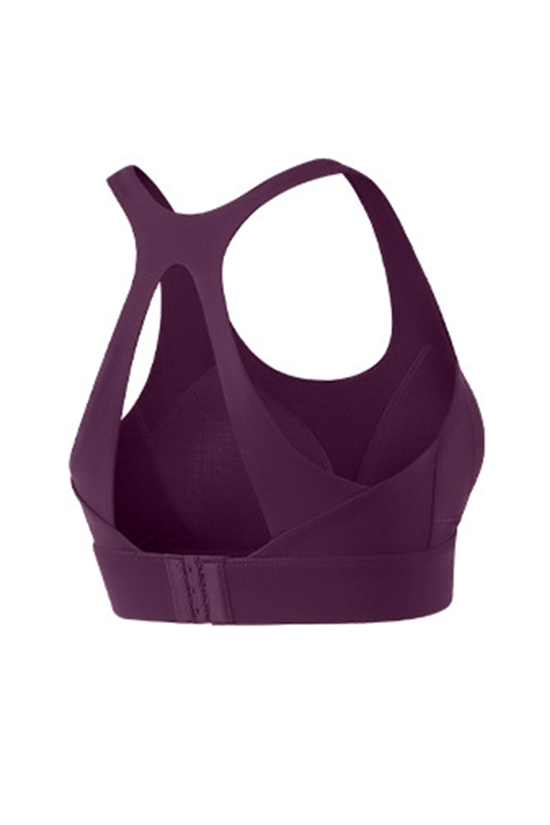 Women's Butterfly Back U-Neck Solid Shockproof Sports Bra