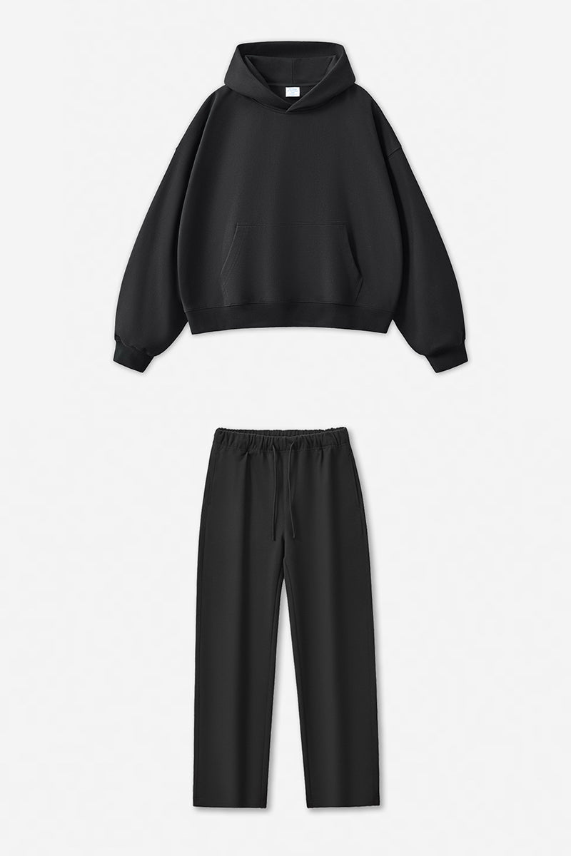 Unisex Boxy Loose Fleece Hoodie And Sweatpants