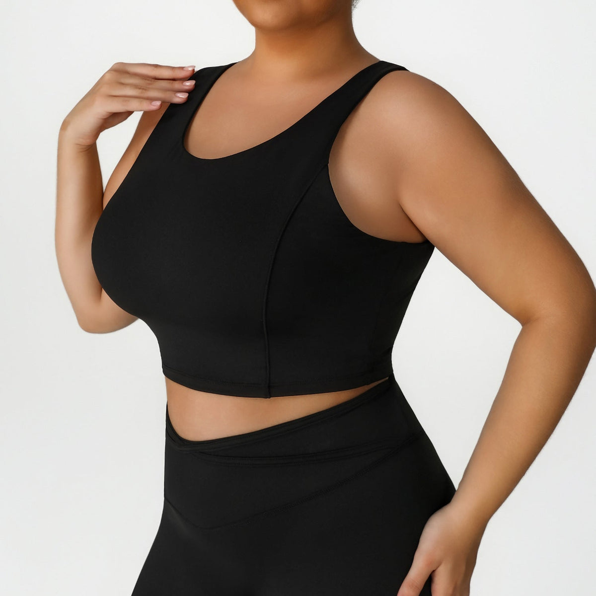 Plus Size Women Seamless U-Neck High Stretch  Bra