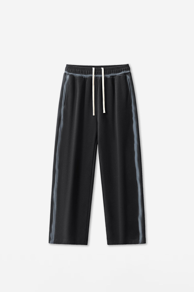 Unisex Retro Fleece Straight-Leg Sweatpants