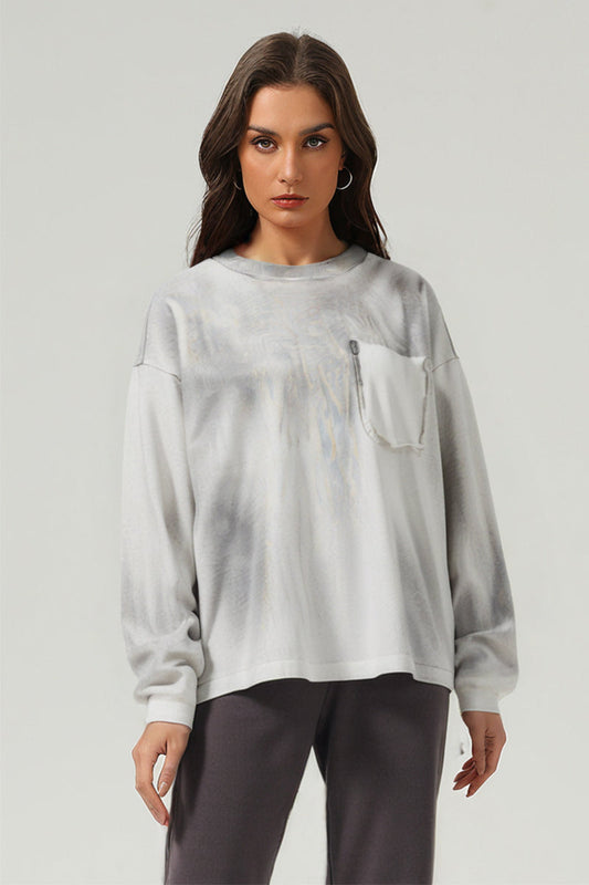 Men/Women Heavyweight Distressed Streetwear Long Sleeve T-Shirt