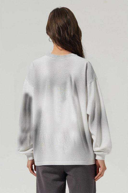 Men/Women Heavyweight Distressed Streetwear Long Sleeve T-Shirt