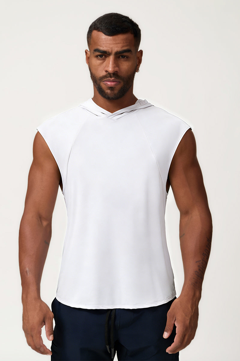 Men's Summer Quick-Dry Cool Sleeveless Hooded Tank Top