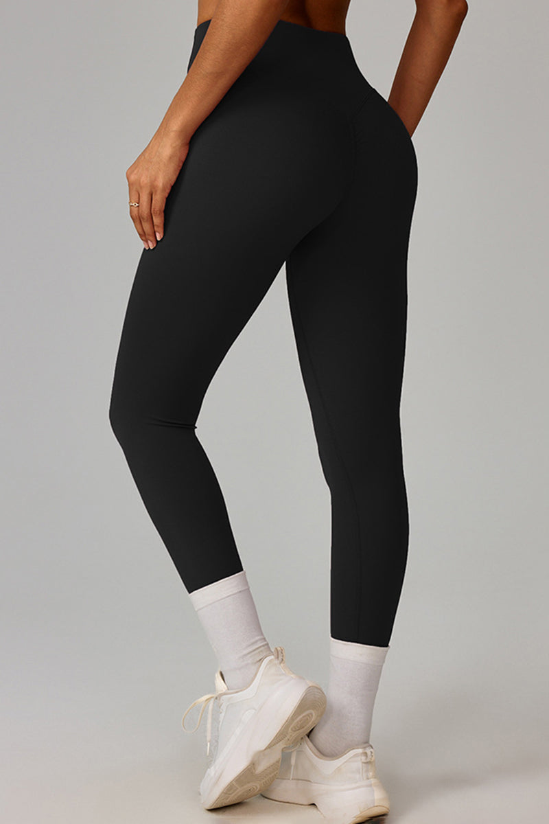 Women High-Waist Quick-Dry Pleated Buttocks Lift Leggings
