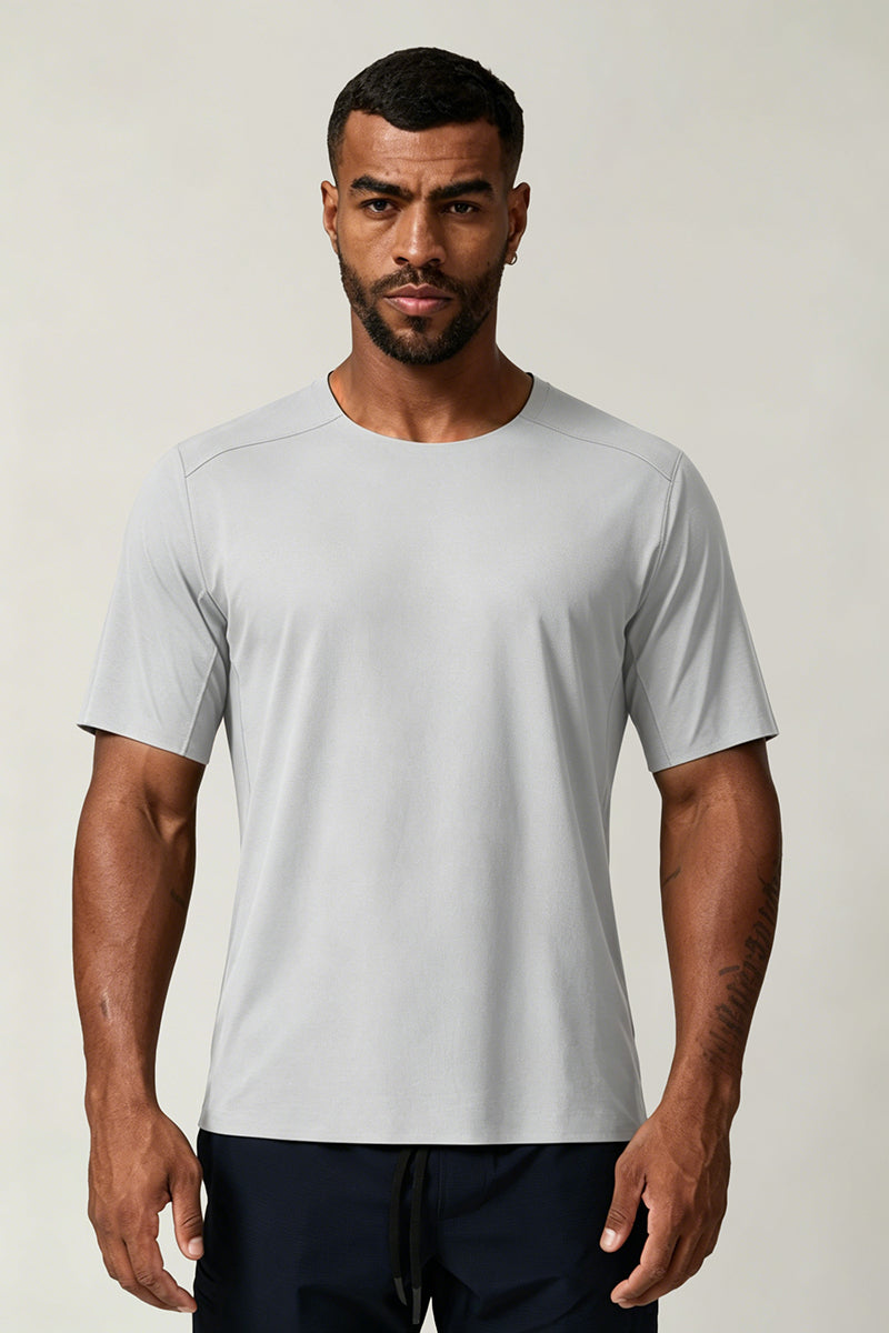 Men's Summer Color Block Seamless Cooling Quick-Dry T-shirt