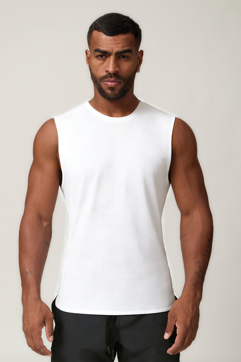 Men's Summer Cool Breathable Wide Strap Sleeveless Tank Top