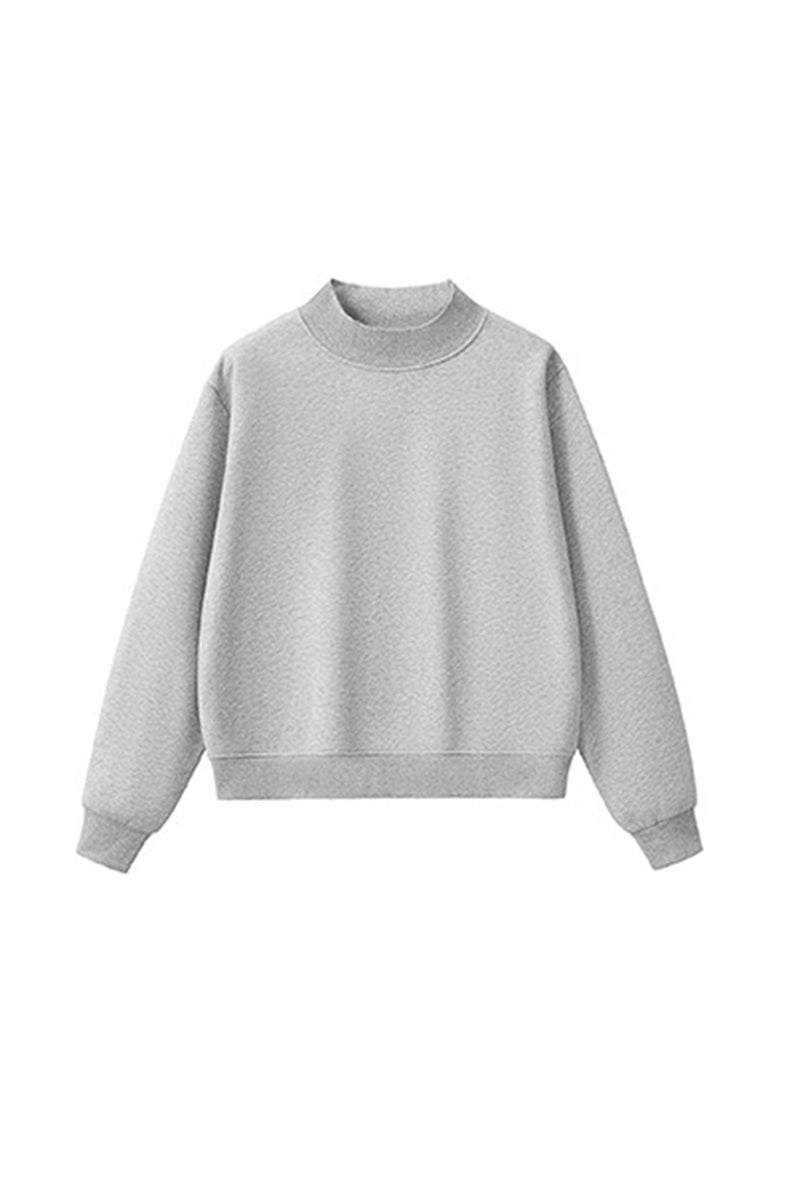 Unisex Cozy Fleece Mock Neck Sweatshirt