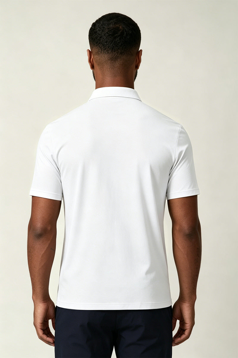 Men's Casual Collared Polo Cooling Quick-Dry Solid T-Shirt