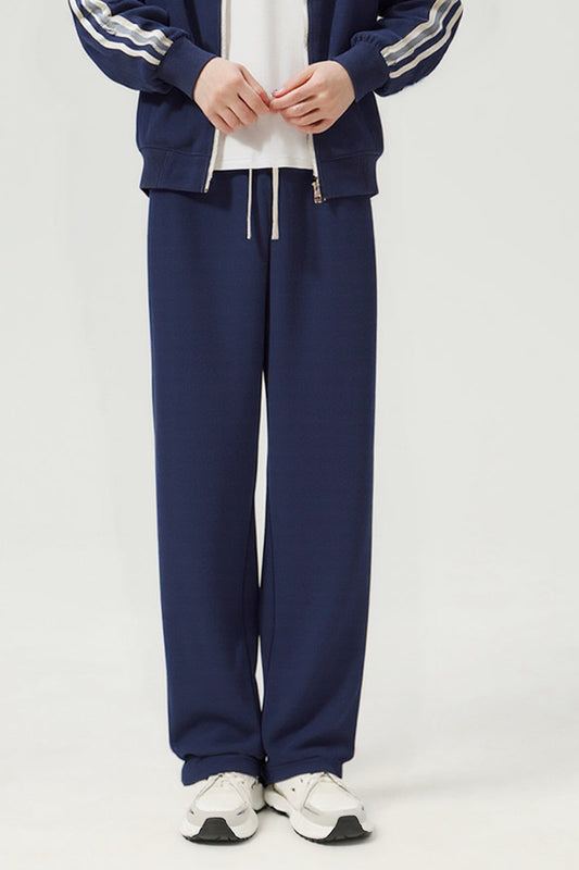 Unisex Wide-Leg Stripe Patchwork Pants