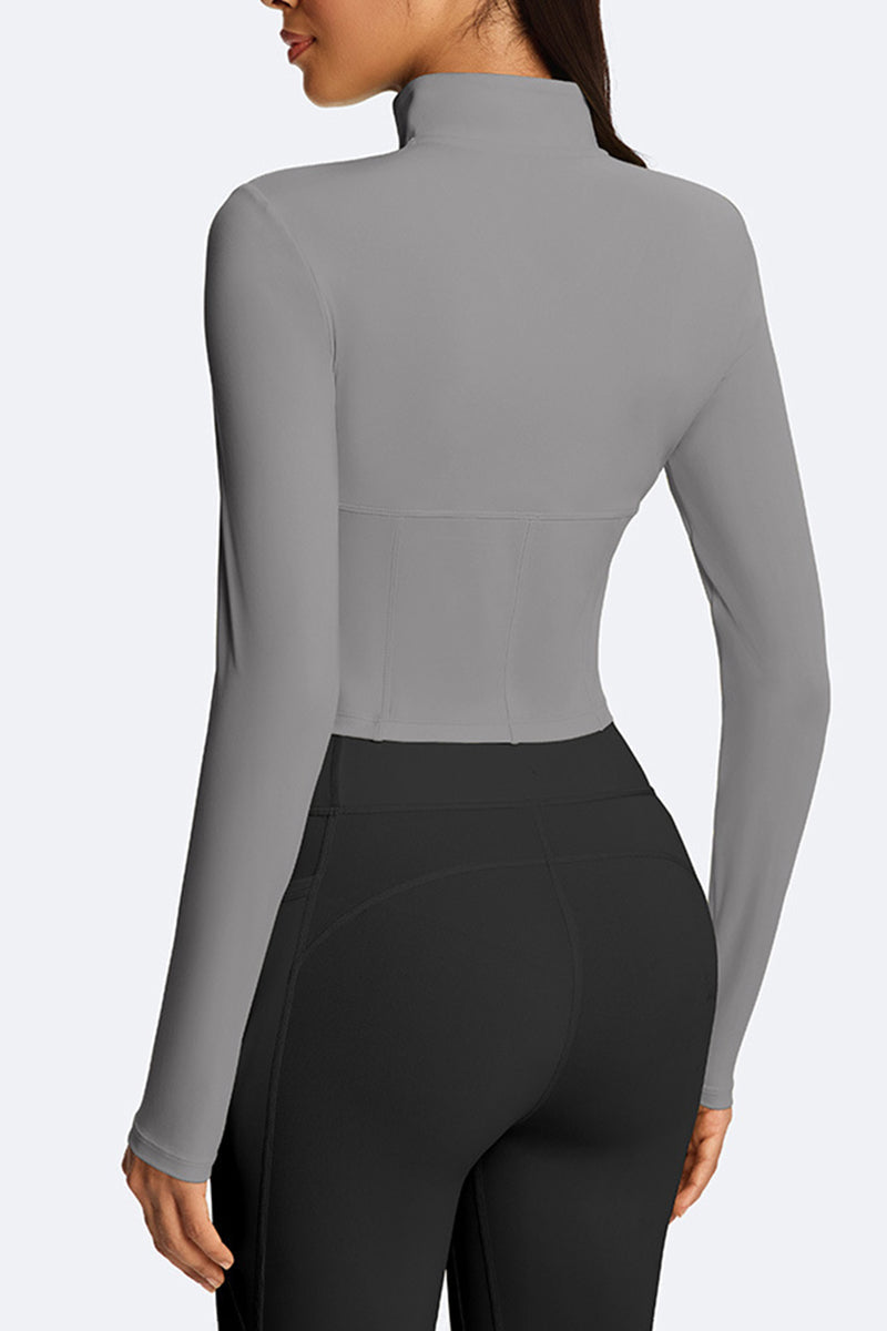 Women Contoured Zip Fitness Top