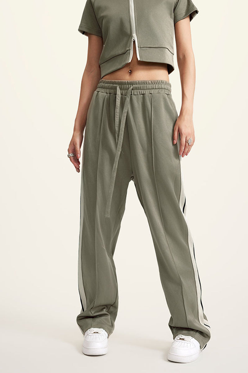 Sports Pants with Side Stripes - Elastic Joggers for Training & Casual
