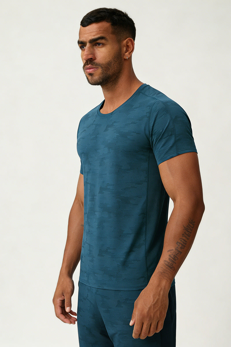 Men's Summer Cooling Lightweight Round Neck Sport T-shirt