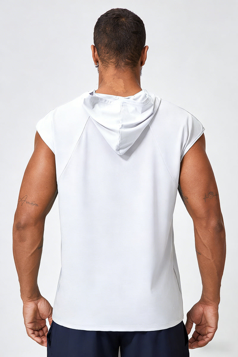 Men's Summer Quick-Dry Cool Sleeveless Hooded Tank Top