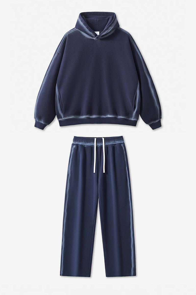 Unisex Vintage Fleece Washed Hoodie And Pants