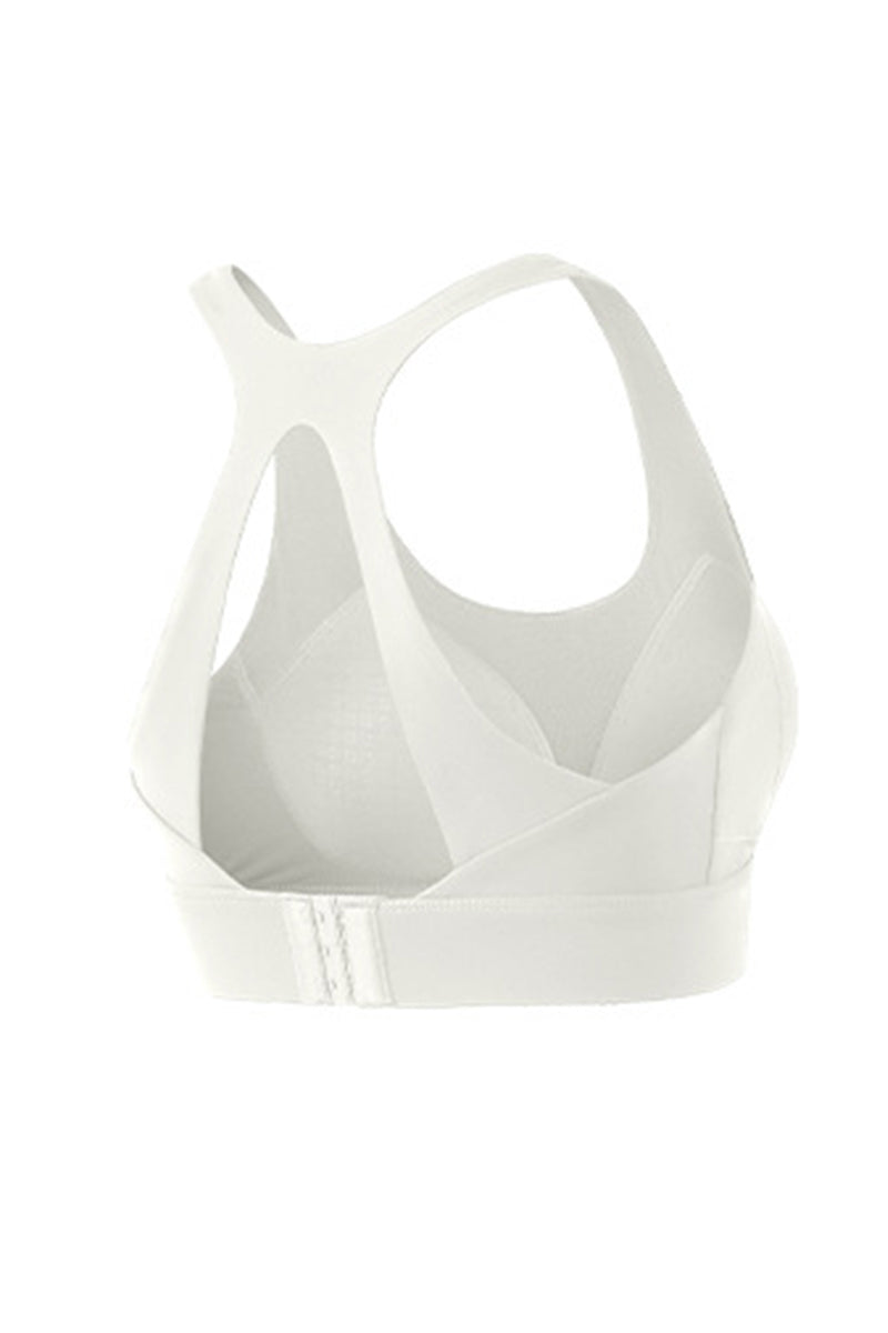 Women's Butterfly Back U-Neck Solid Shockproof Sports Bra