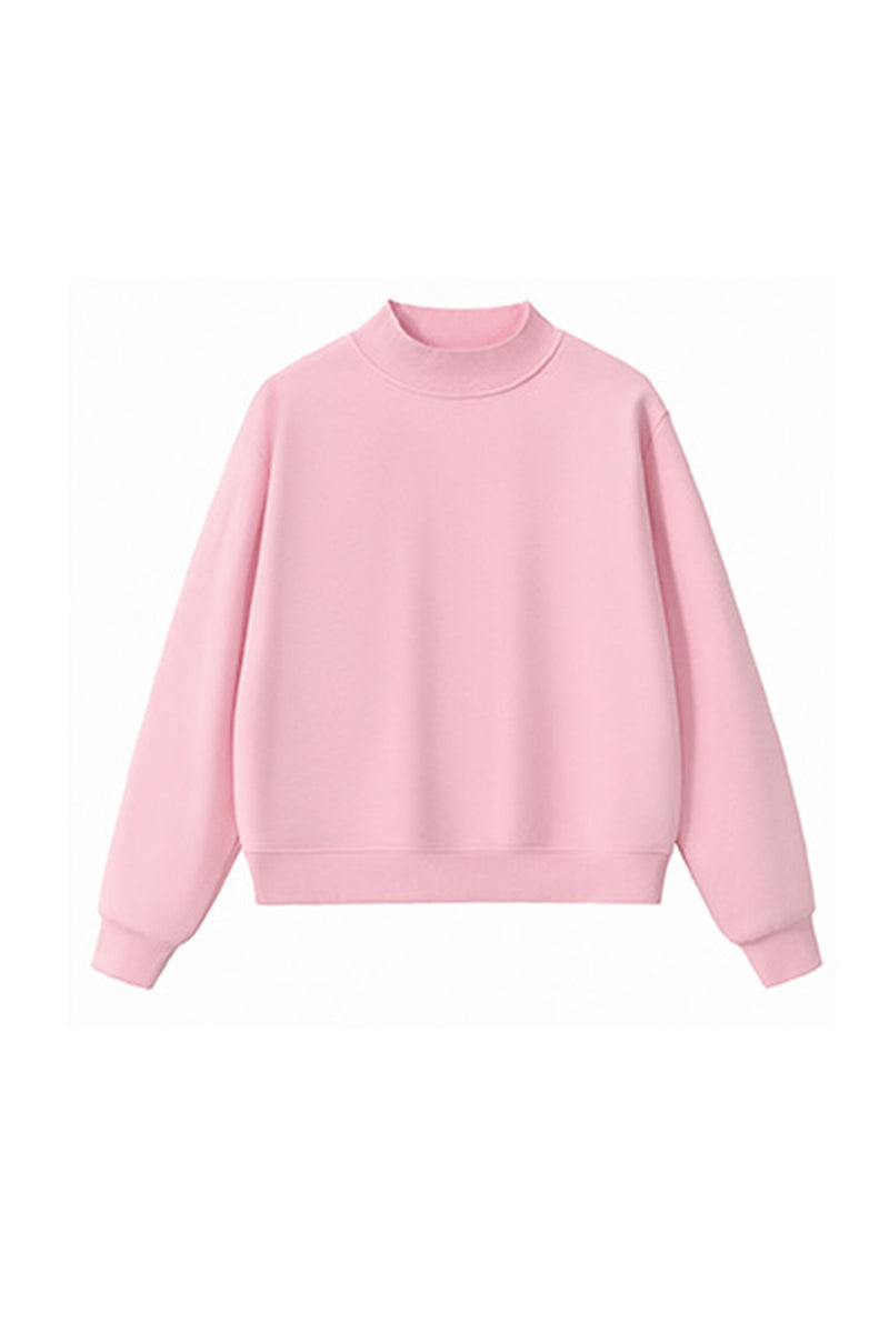 Unisex Cozy Fleece Mock Neck Sweatshirt