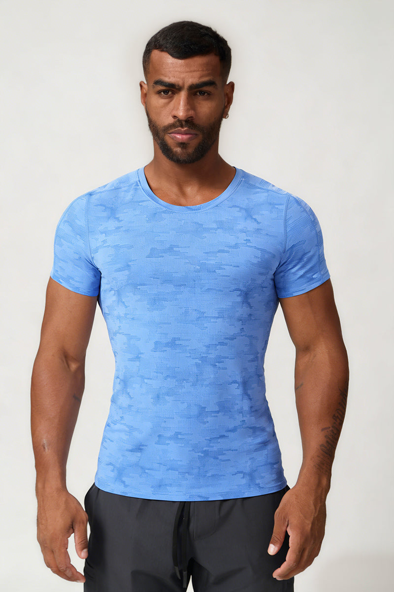 Men's Summer Cooling Lightweight Round Neck Sport T-shirt
