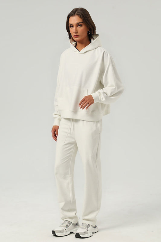 Unisex Boxy Loose Fleece Hoodie And Sweatpants