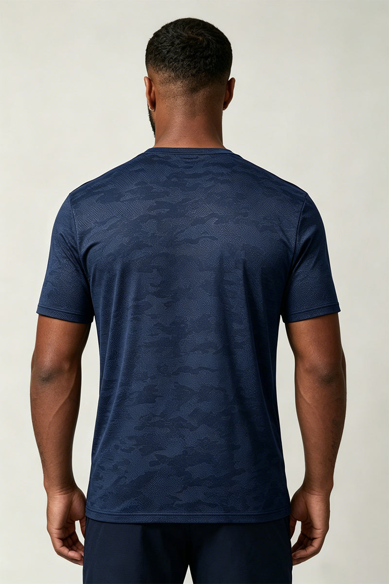 Men's Summer Camo Jacquard Quick-Drying Gym T-shirt