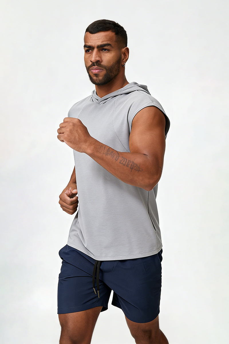 Men's Summer Quick-Dry Cool Sleeveless Hooded Tank Top