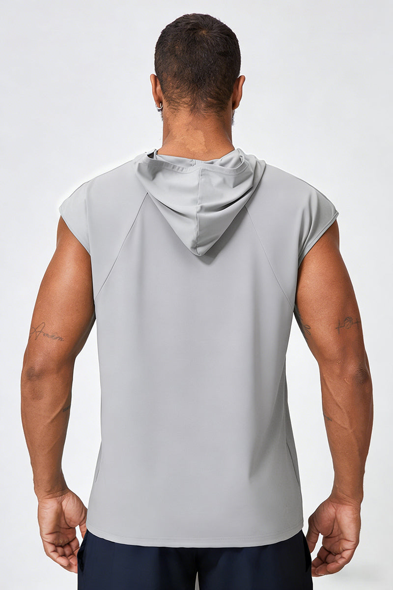 Men's Summer Quick-Dry Cool Sleeveless Hooded Tank Top