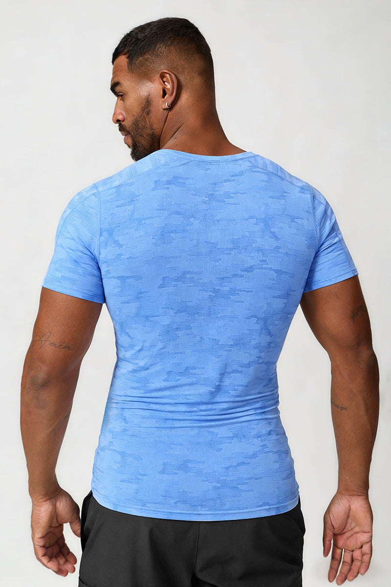 Men's Summer Cooling Lightweight Round Neck Sport T-shirt