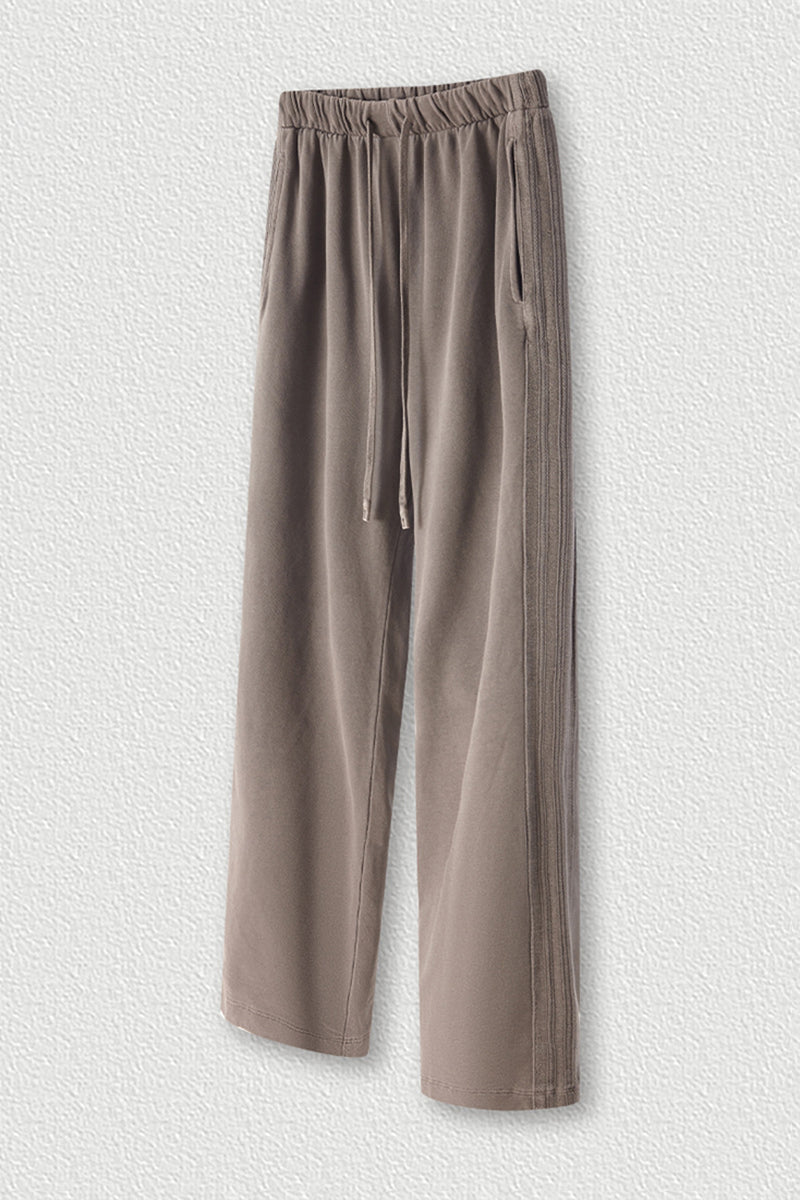 Washed Straight Leg Sweatpants - 450GSM Heavyweight Casual Pants