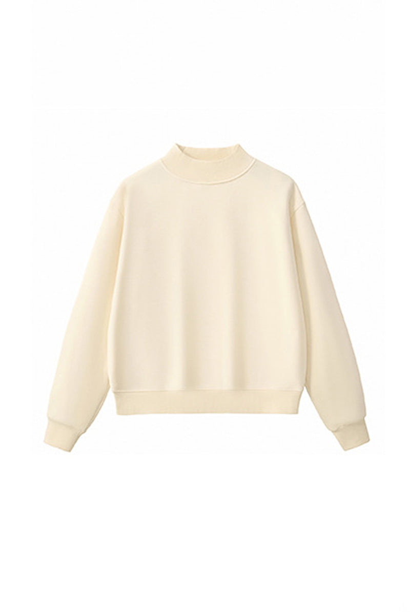 Unisex Cozy Fleece Mock Neck Sweatshirt