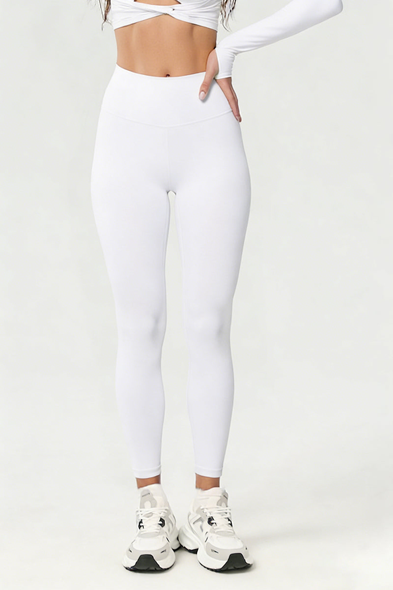 Women's Athletic Solid High-Waist Yoga Leggings