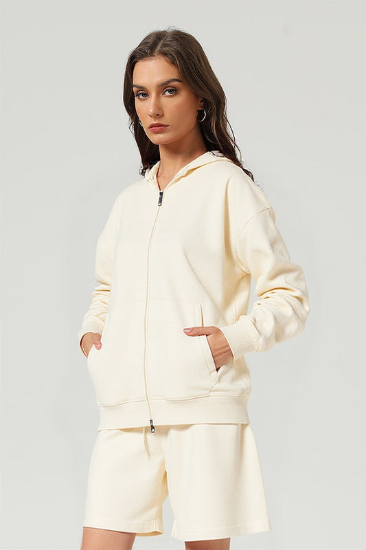 Unisex Zipper Hooded Street Style Zip Jacket